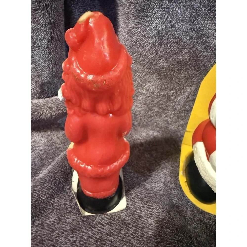Vtg‎ Gurley or Suni brand Santa Claus wax figurines